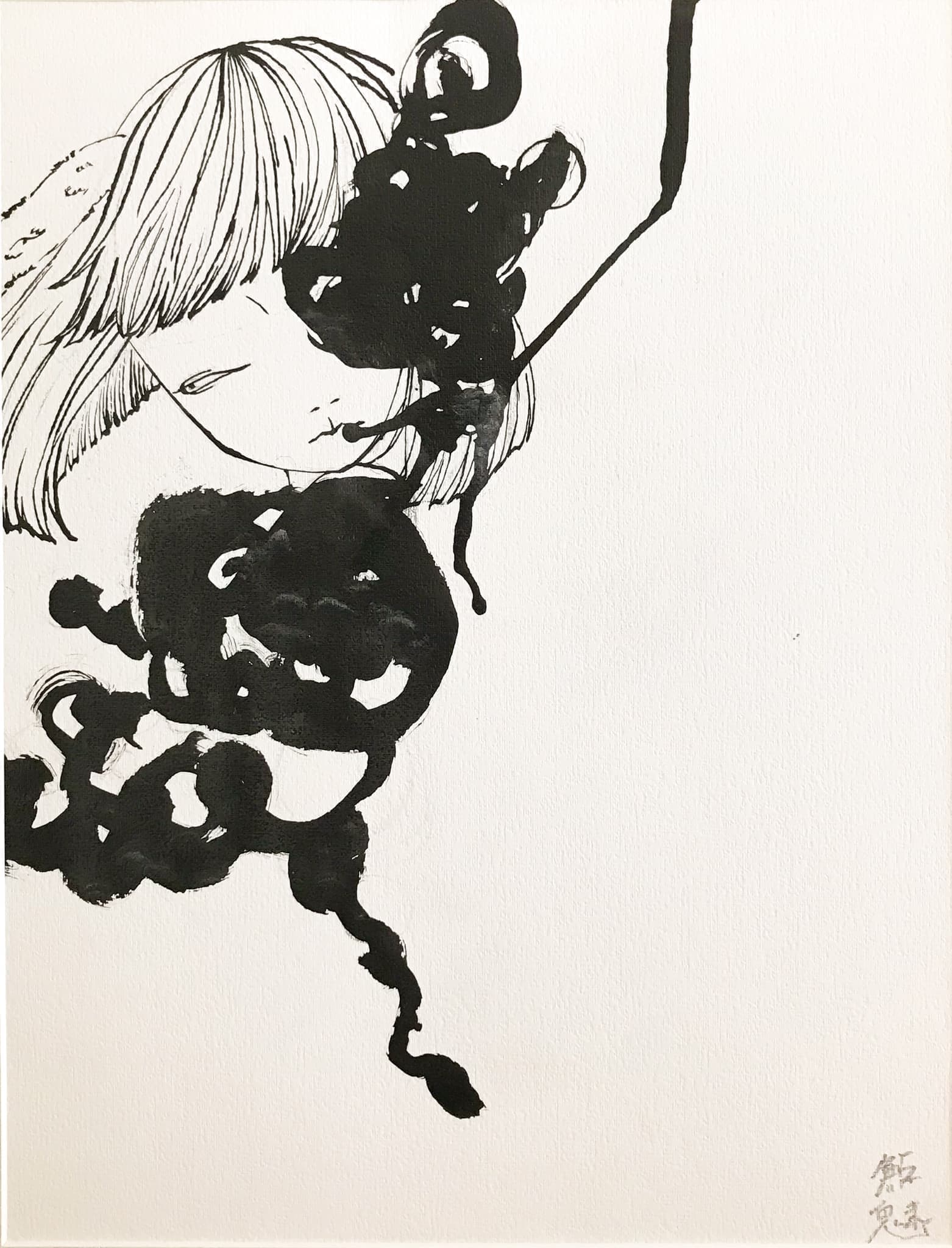 出口鮎魅,出口鮎美,日本画,アクリル画,ペン画