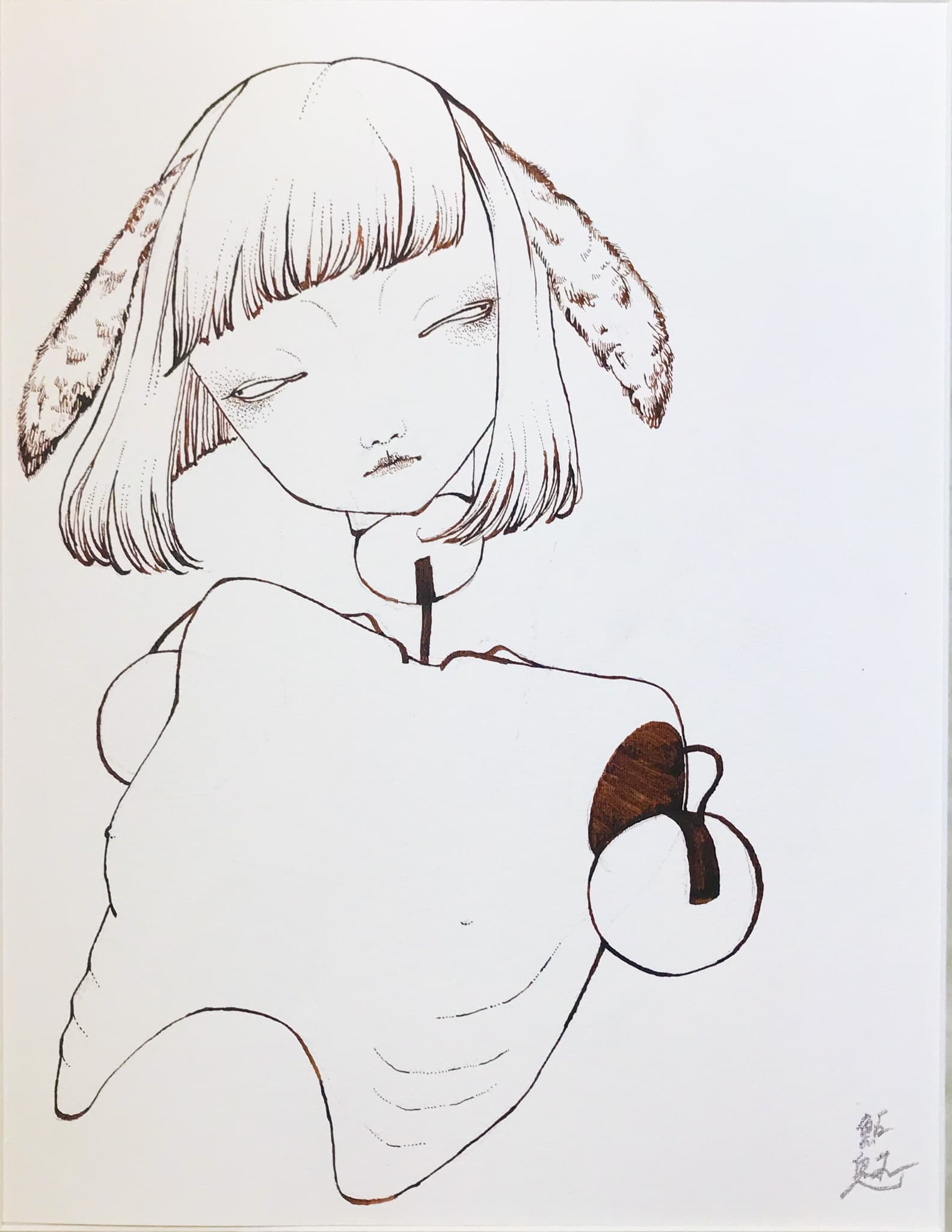 出口鮎魅,出口鮎美,日本画,アクリル画,ペン画