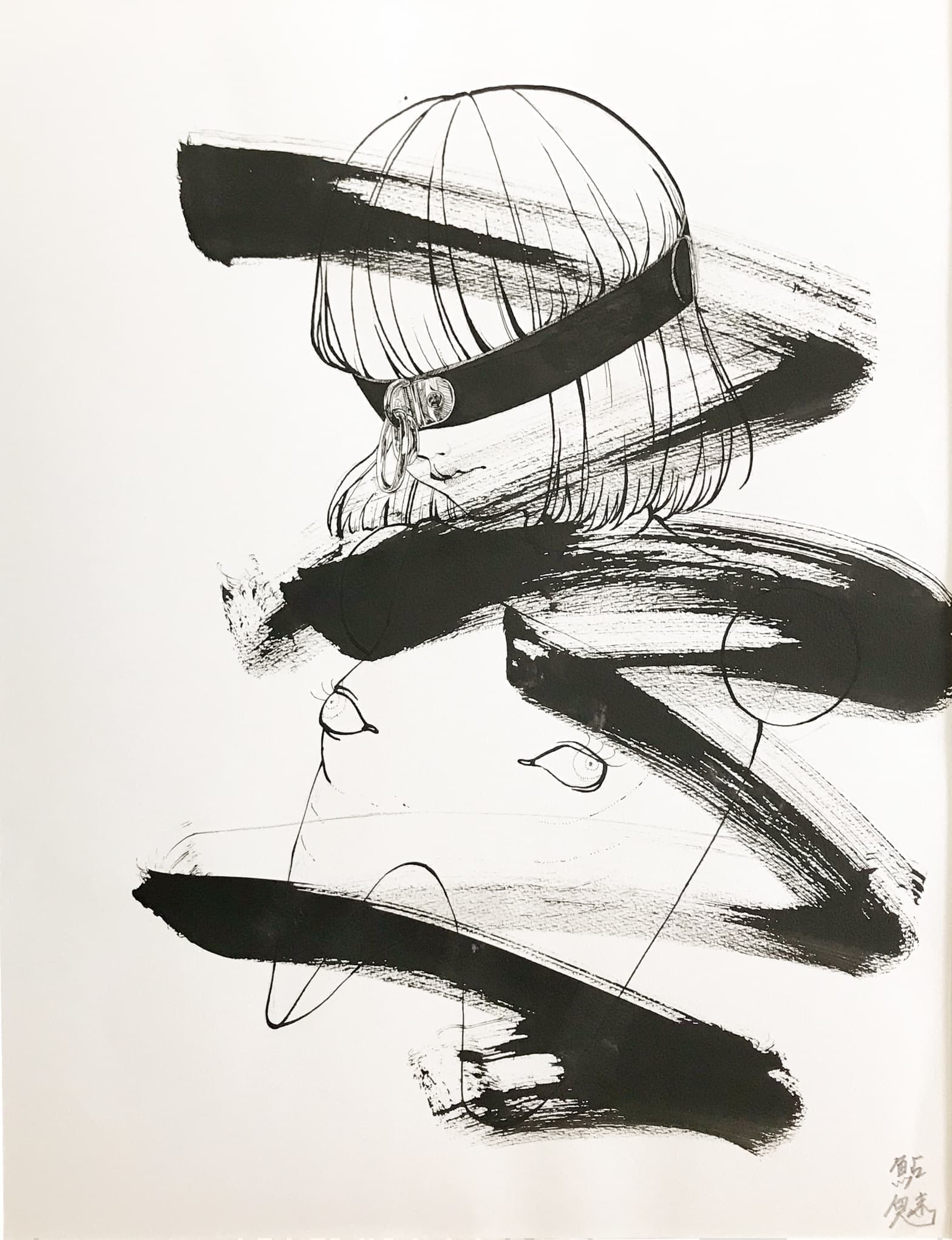 出口鮎魅,出口鮎美,日本画,アクリル画,ペン画