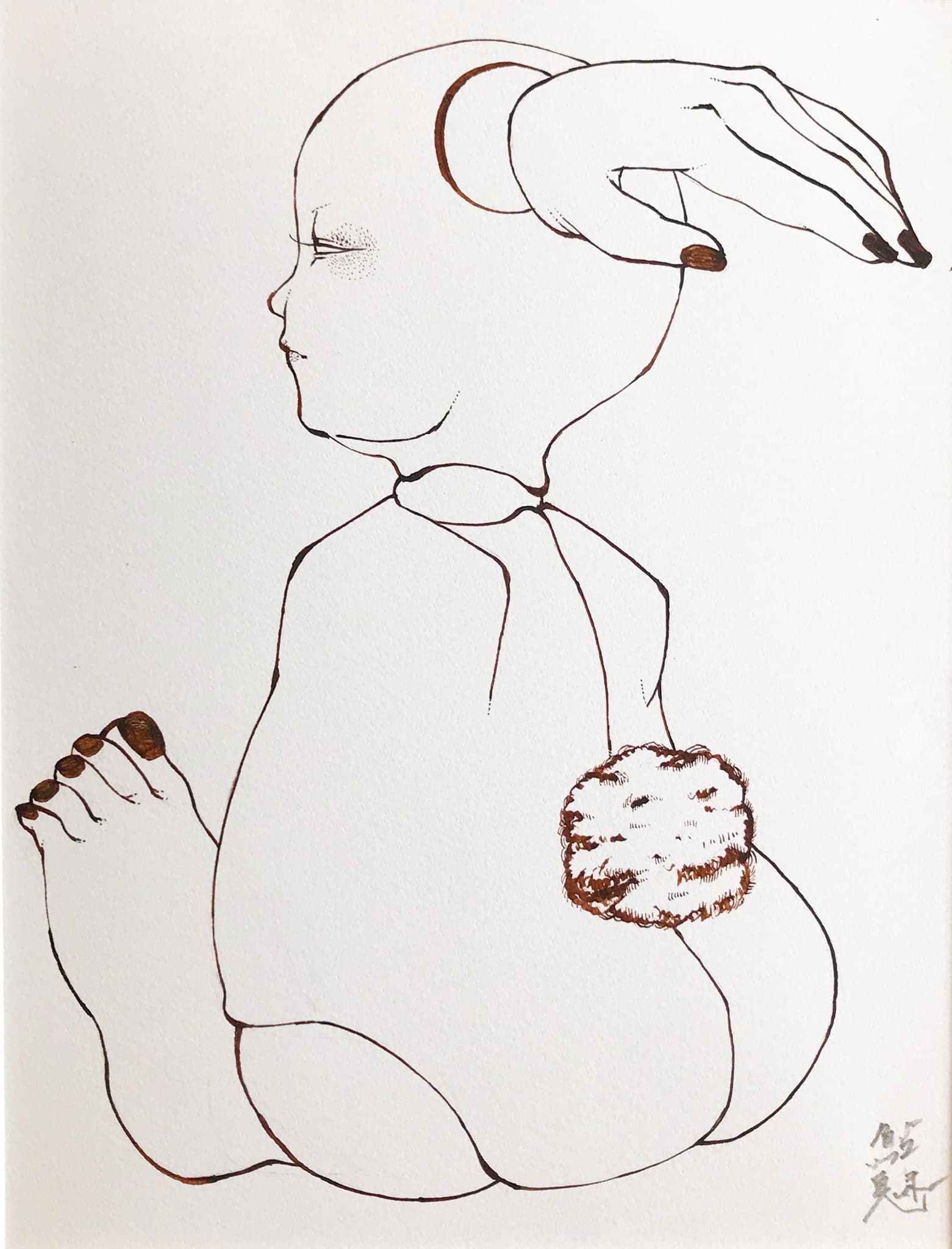 出口鮎魅,出口鮎美,日本画,アクリル画,ペン画