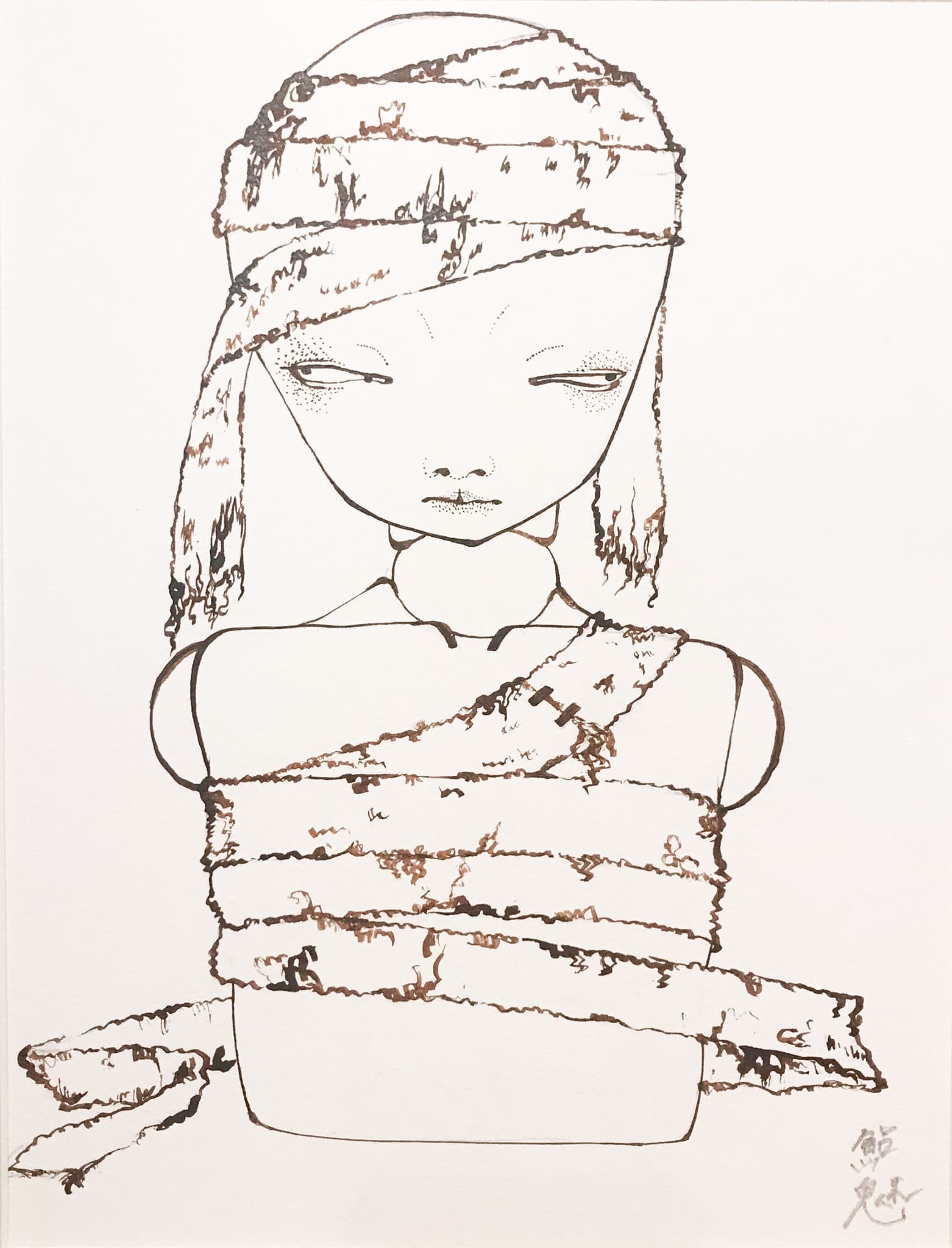 出口鮎魅,出口鮎美,日本画,アクリル画,ペン画